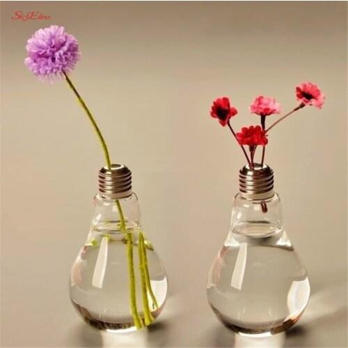 200/300/350/400/500ml Bulb Water Bottle Cup Brief Fashion Cute Milk Juice Light Bulbs sealing cap straw decorative vase 6Z