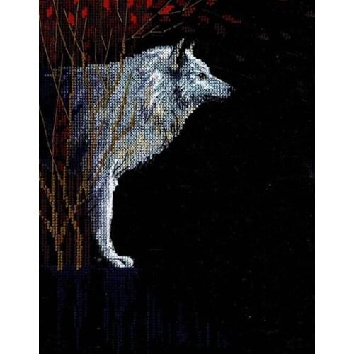 2021 Drop Shipping Embroidery Wolf Leader Cross Stitch Kits for Experts with 100% Cotton Floss & Free Shipping for Wall Decor
