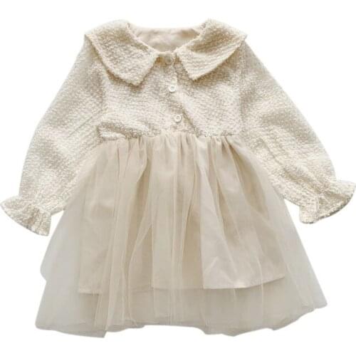 2021 Spring Casual Solid Girls Dress Lace Kids Dresses For Girls High Quality Fashion Girl Clothes