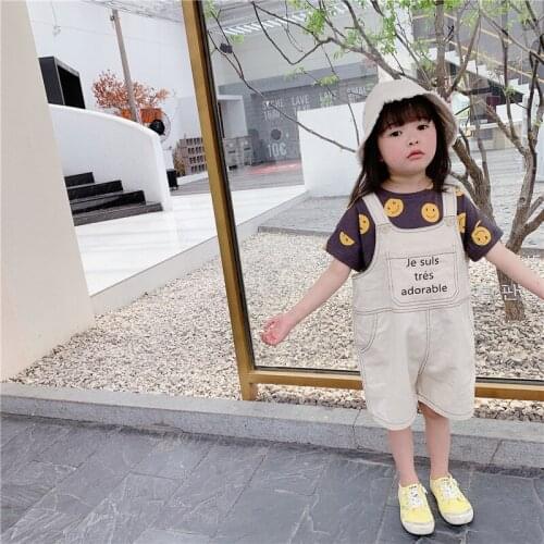 Baby Girl Short Overalls 2021 Summer New Baby Clothes Boys and Girls Cotton Casual Jumpsuit Baby Suspenders Pants Overalls 2-7Y