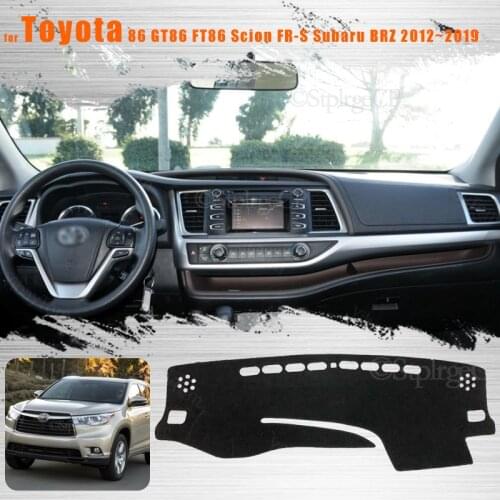 For Toyota Highlander XU50 Kluger 2014~2019 Console Dashboard Suede Mat Protector Sunshield Cover