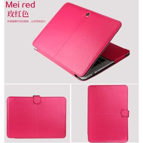 Dropproof PU Leather Laptop Case for Apple Macbook Air Pro Retina 11 12 13 15 Fashion Shockproof Cover Bag for MacBook 11.6 Inch