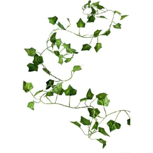 GTBL 2 Metre 20 LEDs Green Maple Leaf Rattan Garland String Light Wedding Party Christmas Decoration ,Warm White