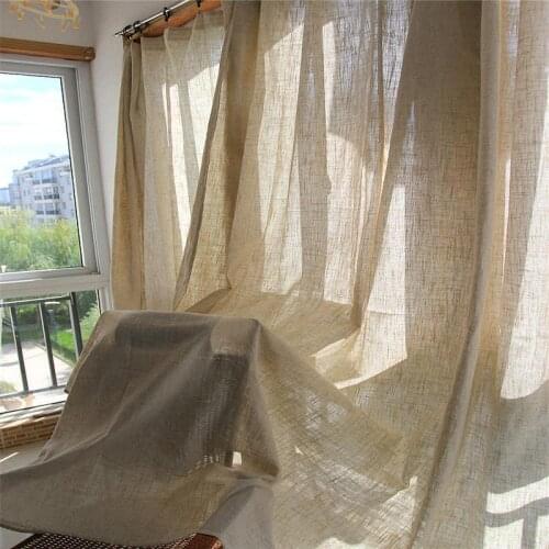 Curtain Linen 300x270 Window Curtain Rustic Living room Sheer Curtain Hotel Restaurant Decorative Drapes Customized size