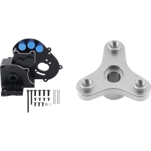 Metal Transmission Case Gearbox for 1/10 Traxxas 2WD Slash Rustler Stampede Bandit,1 & Metal Slipper Clutch Eliminator