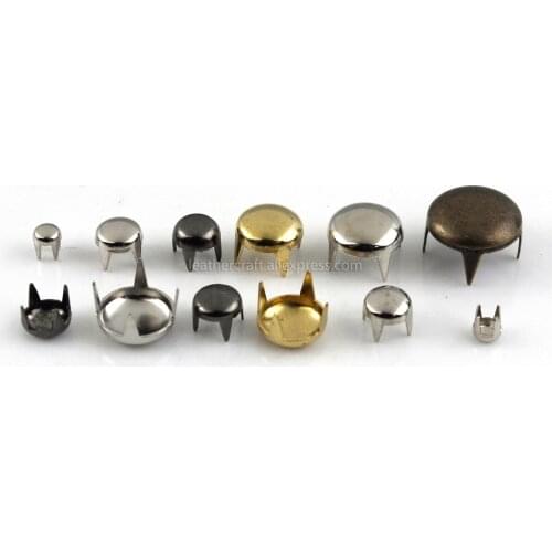 100sets 7-16mm Metal Round Cap Claw Rivets Studs Leather Craft Bag Belt Garment Shoes Collar Decor Accessories 13 Sizes