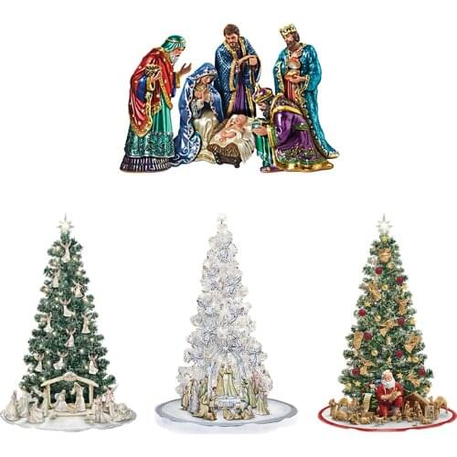 Cartoon Christmas Santa Tree Jesus Window Sticker Reusable Home Office DIY Wallpaper Festive Party Wall Decoration