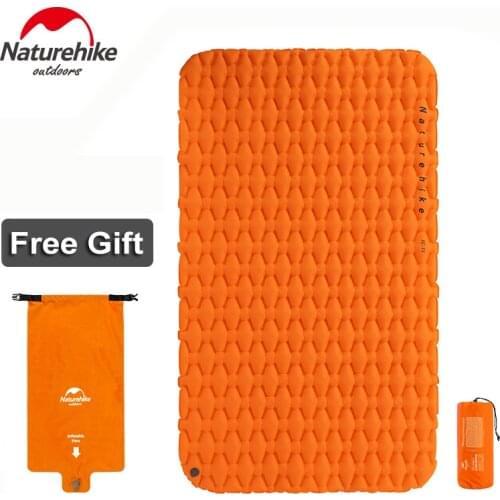 Naturehike Double Sleeping Pad Inflatable & Compact Camping Mat with dual use air bag Ultralight mattress for Backpacking Hiking