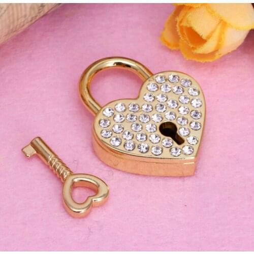 New Diamonds Vintage Old Antique Style Mini Archaize Padlocks Key Lock With key L4MB