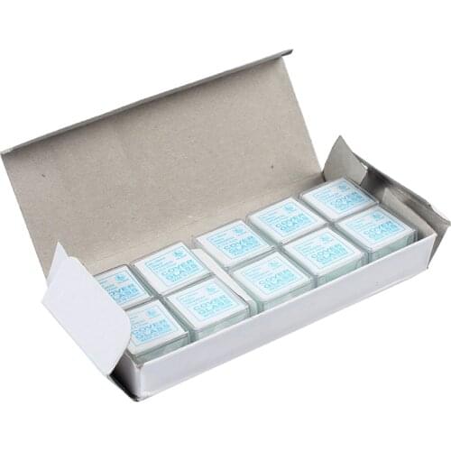 1000pcs Optical 20x20mm Length Biomicroscope Microscope Glass Slide Cover Slips Blank Slides for Lab Middle School Students