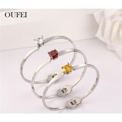 OUFEI Cuffs Womens Bracelets Stainless Steel Jewelry Woman Accesories Fashion Jewelry Gifts For Girls Free Shipping