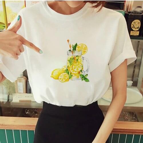 Arrivals Women T Shirts Gorgeous Juice And Grape juice Style Printed Design Tshirt Female Lemon Juice Clothing youth Female