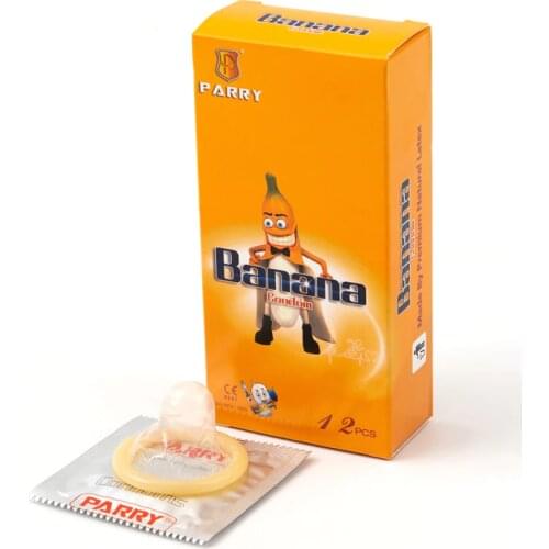 PARRY CONDOMS 12PCS Condoms Super Lubricating Four Different Types Of Fruit-Flavored Condoms For Men Large Oil Condoms