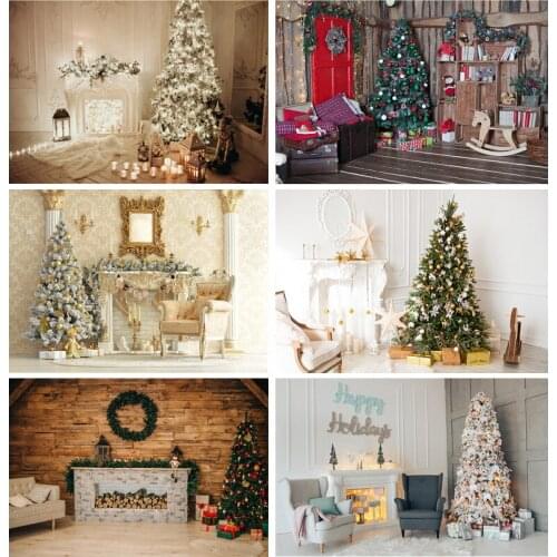 Christmas Indoor Theme Photography Background Fireplace Children Portrait Backdrops For Photo Studio Props 21712 YXSD-03