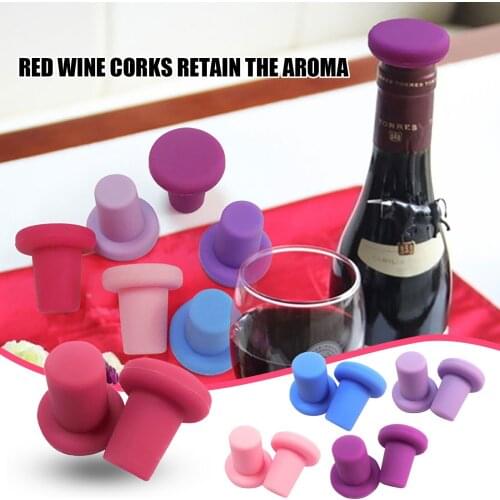 Silicone wine bottle capsfresh Red Wine Champagne Wine Stopper Bar Accessories Home Bars capssealing wine bottle stoppers 1023