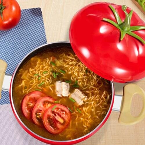 Tomato Stockpot Frying Pan Nonstick Cooking Pot Color Saucepan Induction Cooker Aluminum Cookware For Drop Shipping