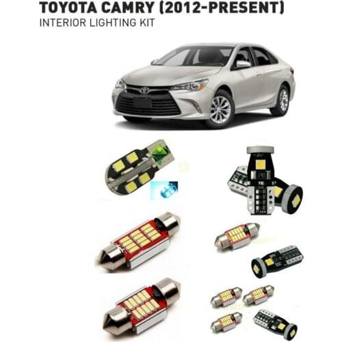 Led interior lights For Toyota camry 2012+ 11pc Led Lights For Cars lighting kit automotive bulbs Canbus