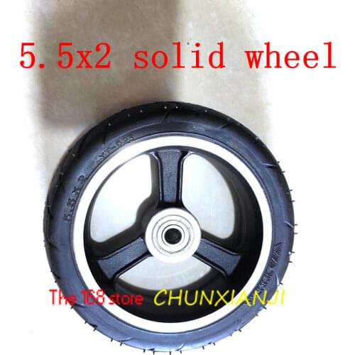 Solid Wheels 5 Inch 5.5x2 Fast Wheel F0,jackhot,Nes Carbon Fiber Scooter Solid Tire with Alloy Rim Good Quality