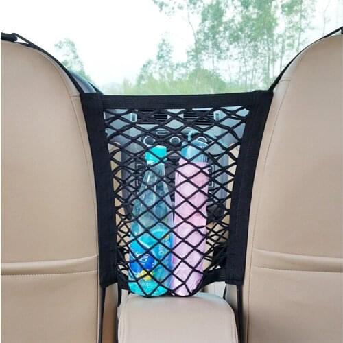 1pc Universal Car Organizer Net Mesh Trunk good Storage Seat Back Stowing Tidying mesh in trunk Bag Network Interior Accessories