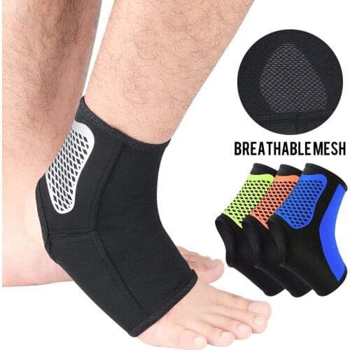 1 Pair Unisex Ankle Support Elastic Fabric Protective Sleeve Prevents Sprain Ligament Used In Running Climbing Walking Travel