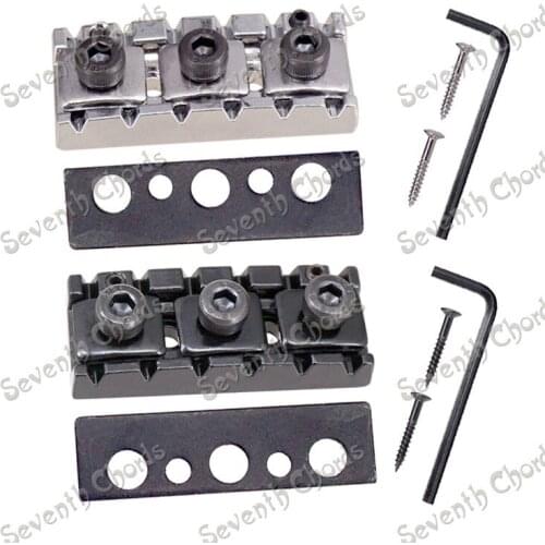 1 Pcs 42.5mm Adjustable Electric Guitar String Locking Nut For Tremolo Bridge / Chrome and Black for choose