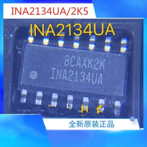 10PCS Free shipping INA2134UA/2K5 INA2134UA SOP14 audio amplifier New original authentic