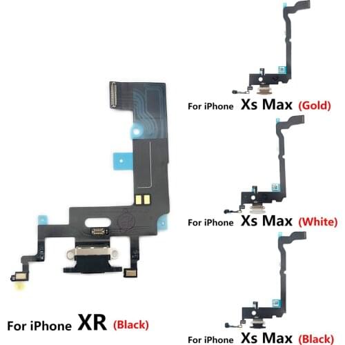2Pcs/Lot，100% Original New USB Charging Dock Jack Plug Socket Port Connector For IPhone XR XS Max Charge Board Flex Cable