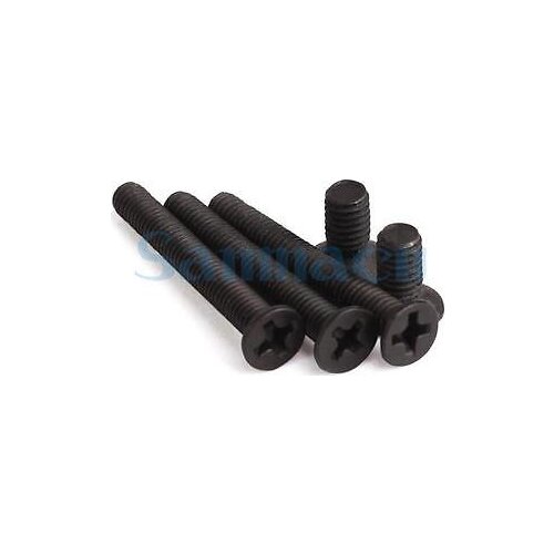 50Pcs M6 Phillips Flat Countersunk Head Black Screws Carbon Steel
