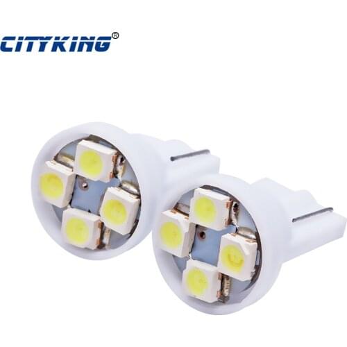 500pcs/LOT T10 4led smd light 194 168 w5w t10 4smd 3528 1210 W5W 168 Wedge Door Instrument Side Bulb Lamp