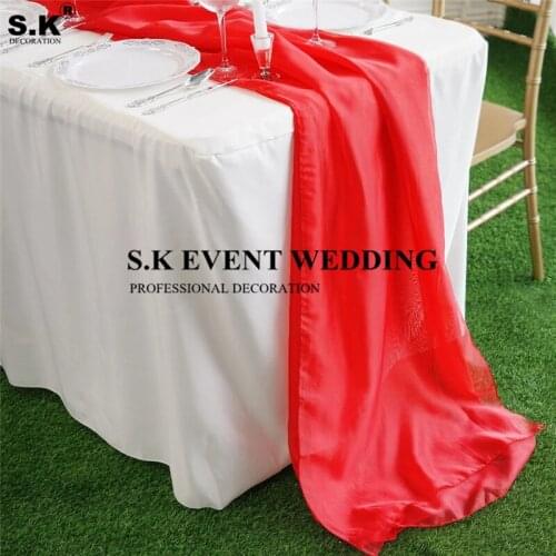 55x275cm Chifon Table Runner Linen Table Cloth Runners For Banquet Wedding Event Party Decoration