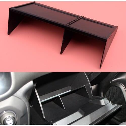 Car ABS Black Co-pilot Glove Storage Box Insert Divider Fit For Jeep Renegade 2015 2016 2017 2018 2019