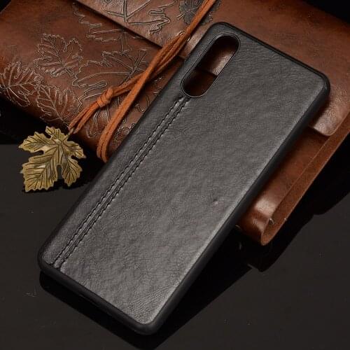 Case For Xperia 1 iii 2021 Luxury PU Leather Texture PU Leather Back Hard Plastic Cover For Sony Xperia 10 III 2021