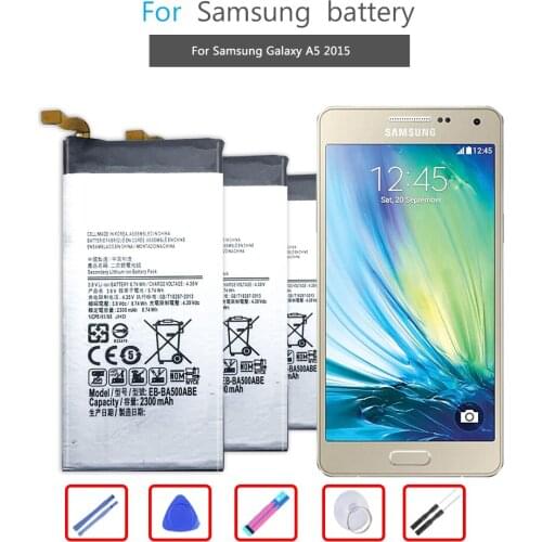 EB-BA500ABE 2300mAh Battery for Samsung Galaxy A5 (2015 edition) A500 SM-A500F A500F A500K SM-A500FU A5000 A5009 Mobile Phone