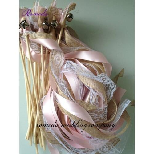 New Arrived Free Shipping Burlap Wedding Ribbon Stick