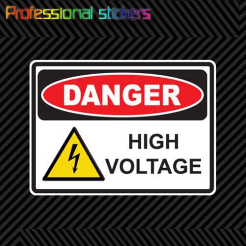 Danger High Voltage Sticker Die Cut Decal Self Adhesive Vinyl Door Window for Car,RV,Motorcycle,Laptops,office Supplies