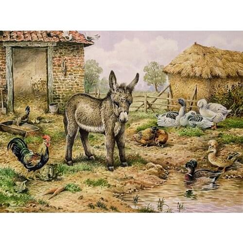 Full Square /Round 5D DIY Diamond Painting donkey Diamond Embroidery Sale picture of rhinestones Decoration Paintings Duck GH367