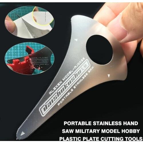 Portable Stainless Hand Saw Military Model Hobby Plastic Plate Cutting Tools For Resin Soldier Figures Model Kits Hobby AJ0036