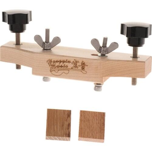 Durable Stainless Steel Solid Wood Acoustic Guitars Bridge Caul Clamp With Cork Gasket DIY Guitar Bridge Repair Tools