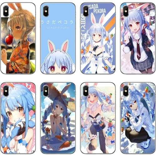 Usada Pekora Hololive anime Transparent Phone Case For iPhone 12 11 Pro Max Mini XS Max XR X 8 7 Plus 6 6S Plus 5 5S SE 2020