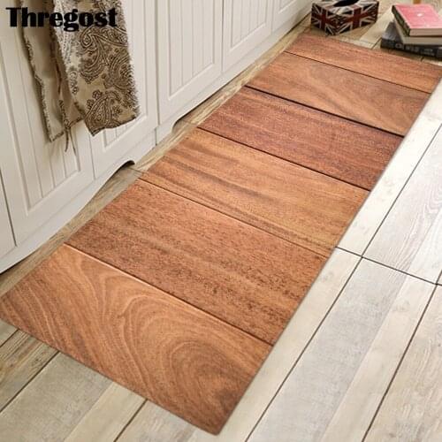Thregost 3D Striped Print Shoes Carpet Kitchen Doormat Non Slip Indoor Mat Hallway Bathroom Floor Rugs Suede Soft Bedroom Mats