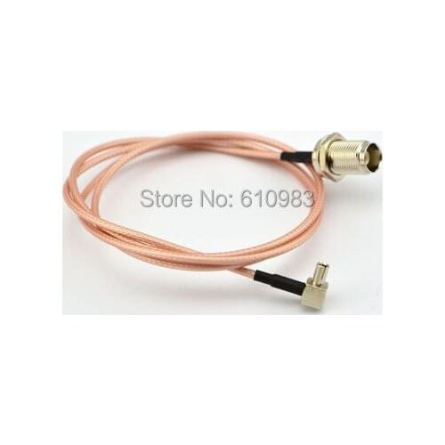 2 pieces/lot) 90CM RG316 Extension Cable TNC Female Jack With Bulkhead to TS9 Right Angle Plug Connector Adapter