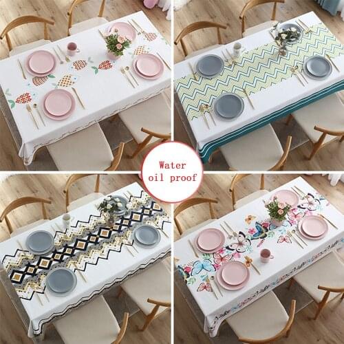 Tablecloth Waterproof Oil-proof Tablecloth Coffee Table Tablecloth Rectangular Student Desk Cloth Nordic Table Mat