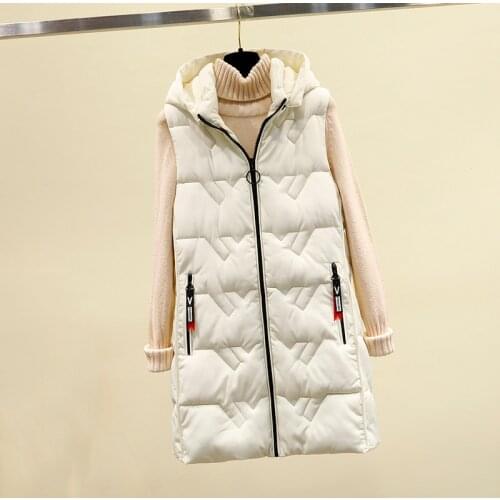 Cotton-padded Vest Slim Female Winter Warm Hooded Wadded Jackets Waistcoat Womens Large size Outer wear