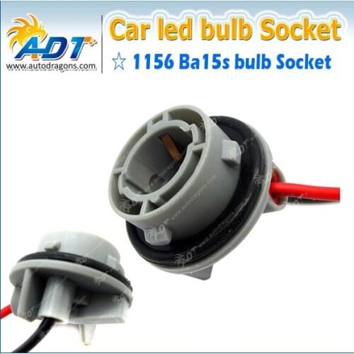 10* BA15S P21W 1156 Socket Harness Plugs Car Bulb Plastic Holder Adapter Extension Socket Connector Brake Bulb Socket Connector