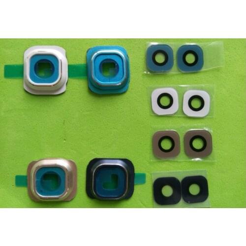 10pcs Rear Back Camera Lens Cover + Glass for SamSung S6 S6 Edge G925F G920F Replacement Parts