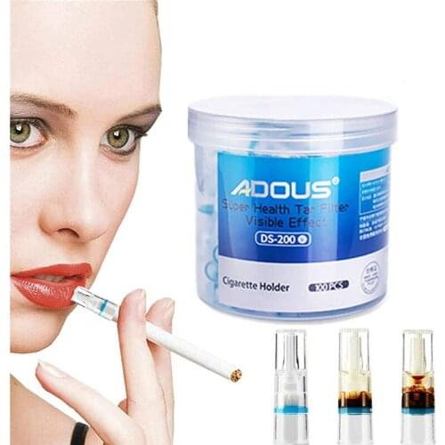 100pcs Disposable Smoking Filter Pipe Tobacco Cigarettes Reduce Tar Filter Holder Cleaning Container Healthy Smoking Accessories