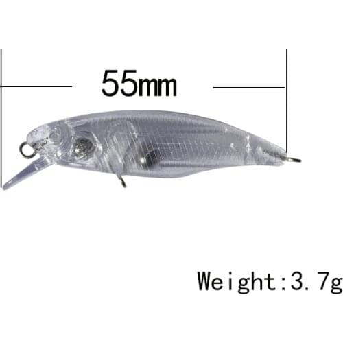 100 Uds Minor Mi Nuo slowly fregaderos agua, tiro largo, horsemouth bass 3.7g55cm señuelo cebo
