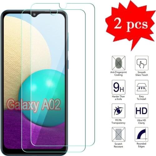 2-1Pcs Glass For Samsung Galaxy A02 SM-A022M A022F Cover Phone Front Screen Protector Film For Samsung A02 A 02 Tempered Glass