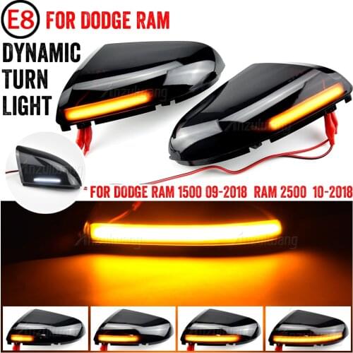 2pcs Amber For Dodge Ram 1500 2500 2009-2012 2013 2014 Car Led Side Mirror Light Turn Signal Dynamic Indicator Lamp Accessories