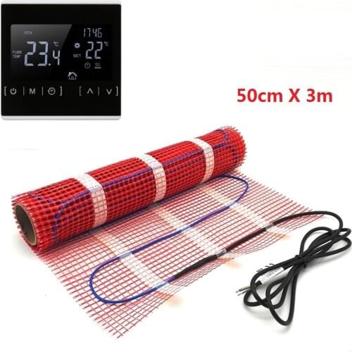 50cmX3m Warm Floor Heating Mat 220V 150w/m2 Room Heater with WiFi Thermostat
